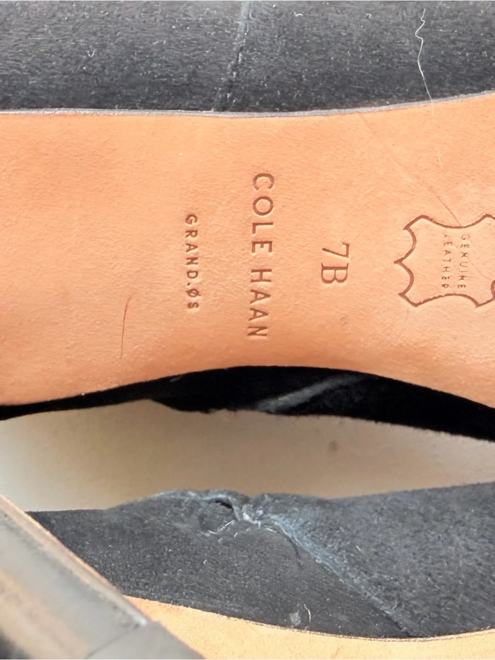 Cole Haan black suede over knee sock heeled boots